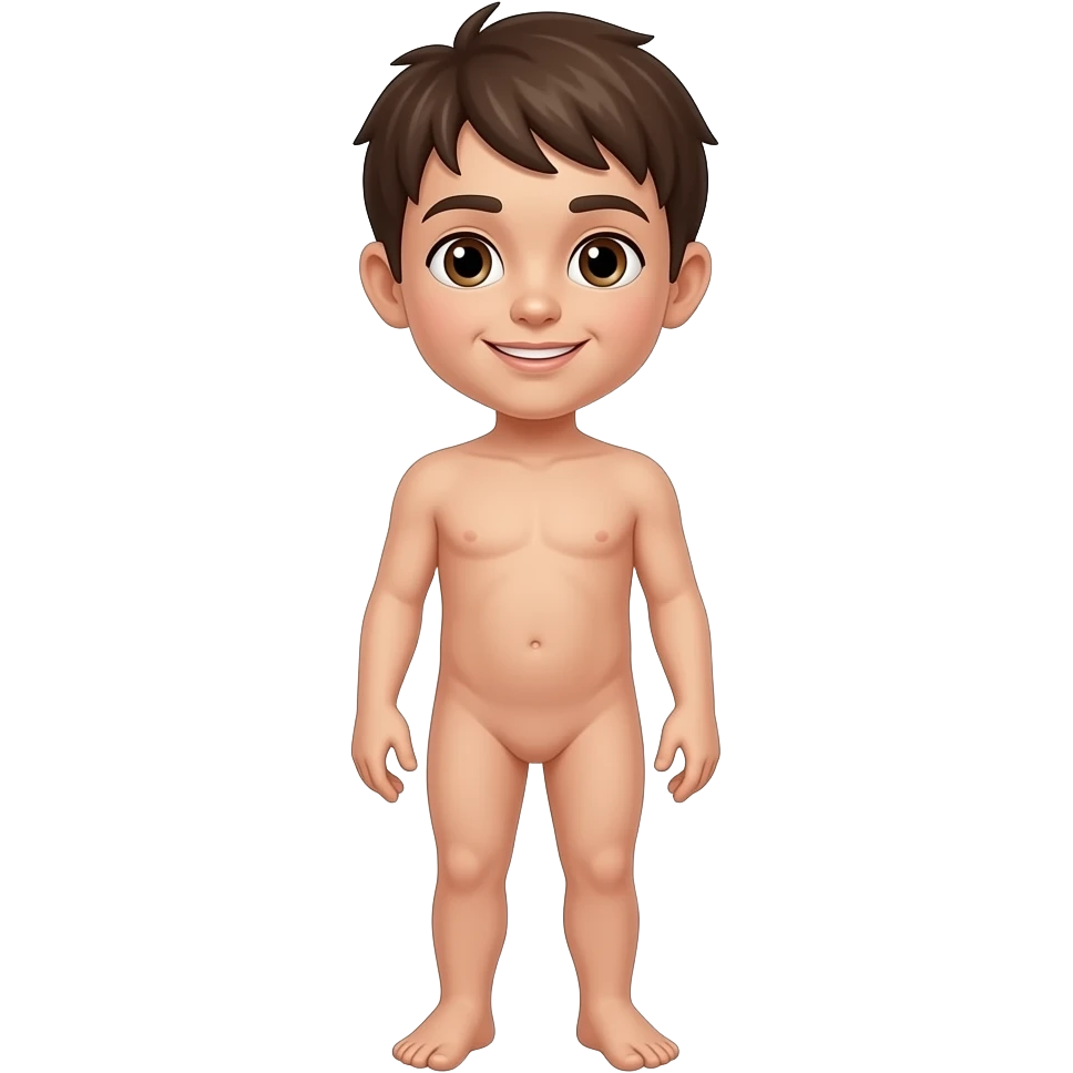 Naked boy with no pants emoji