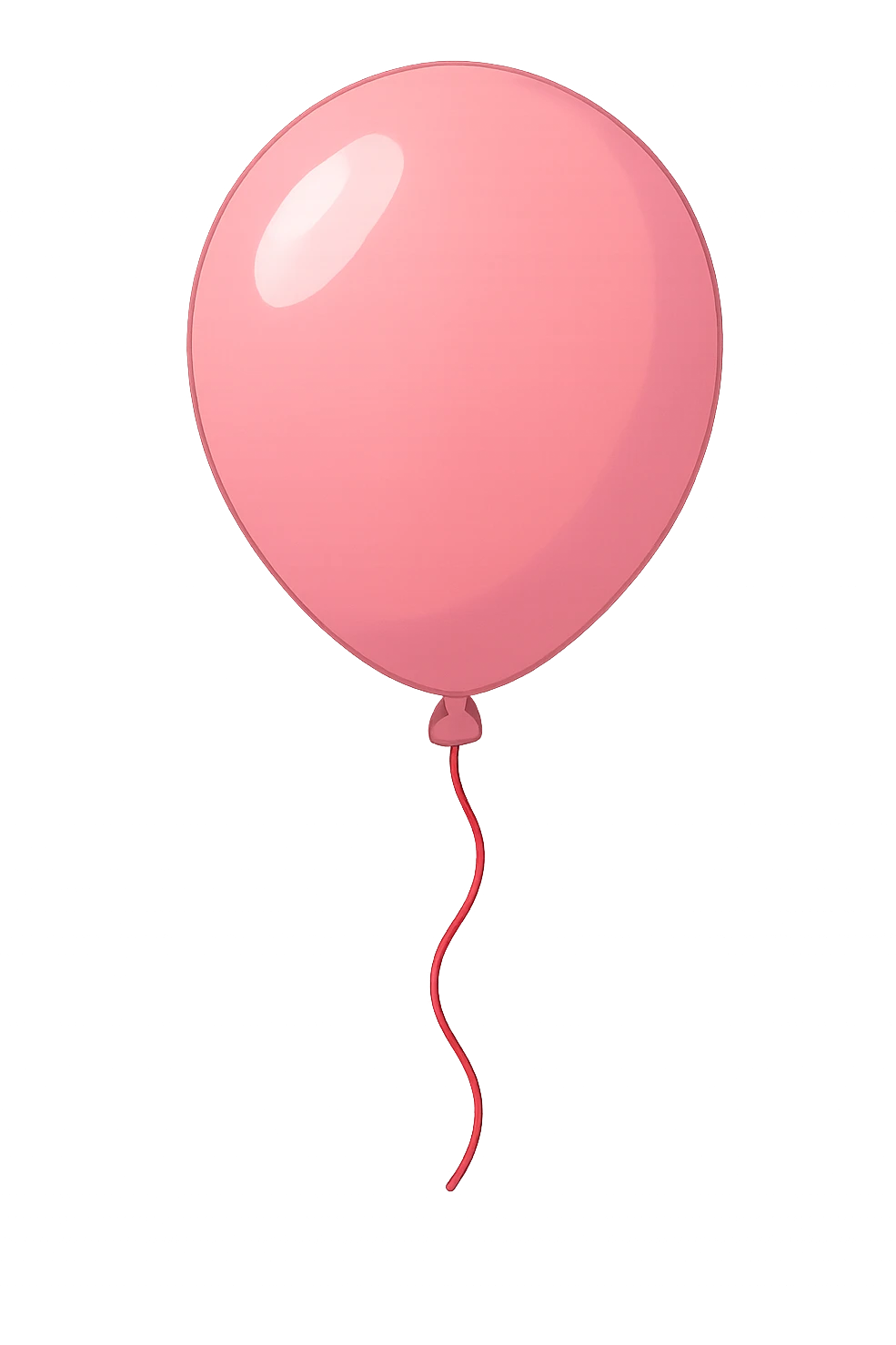 pink balloon, digital illustration emoji