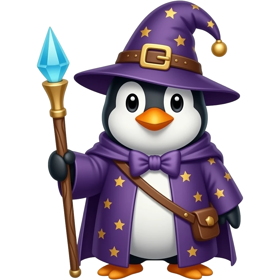 Penguin Wizard emoji