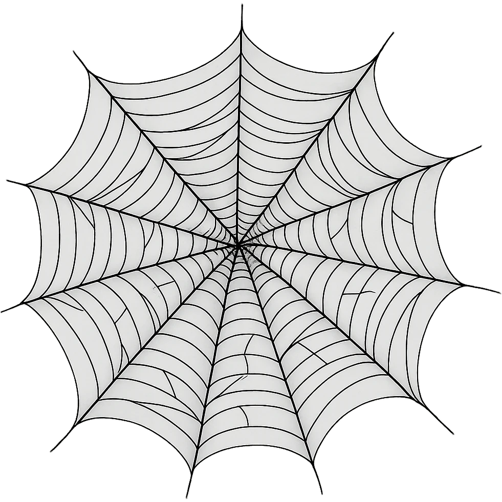 realistic goth black spiderweb, highly detailed emoji