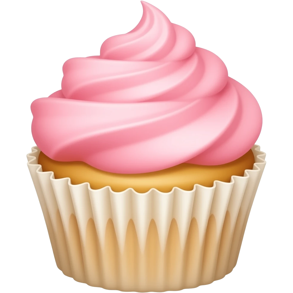 Cupcake with pink icing emoji