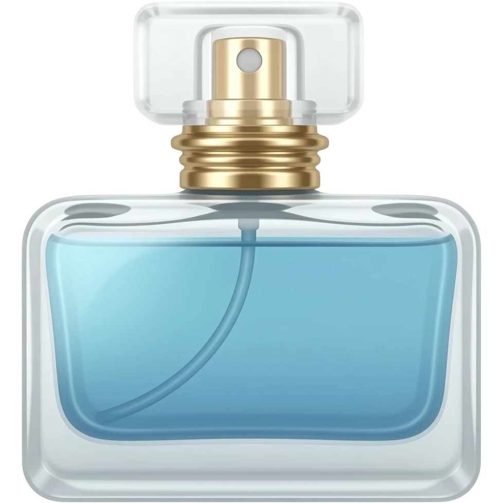 Make the perfume translucent and baby blue... Bottle should be a bit cylindrical emoji