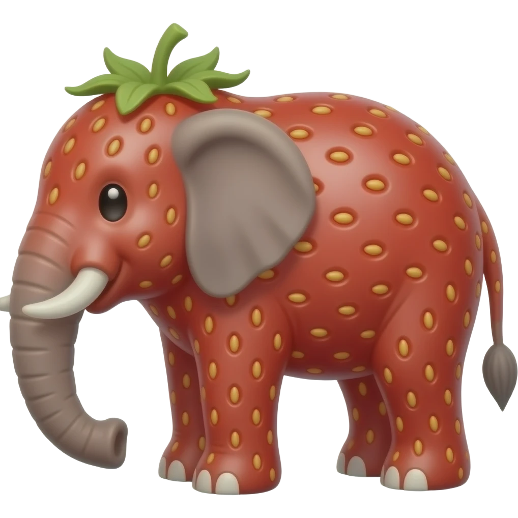 Strawberry Elephant emoji
