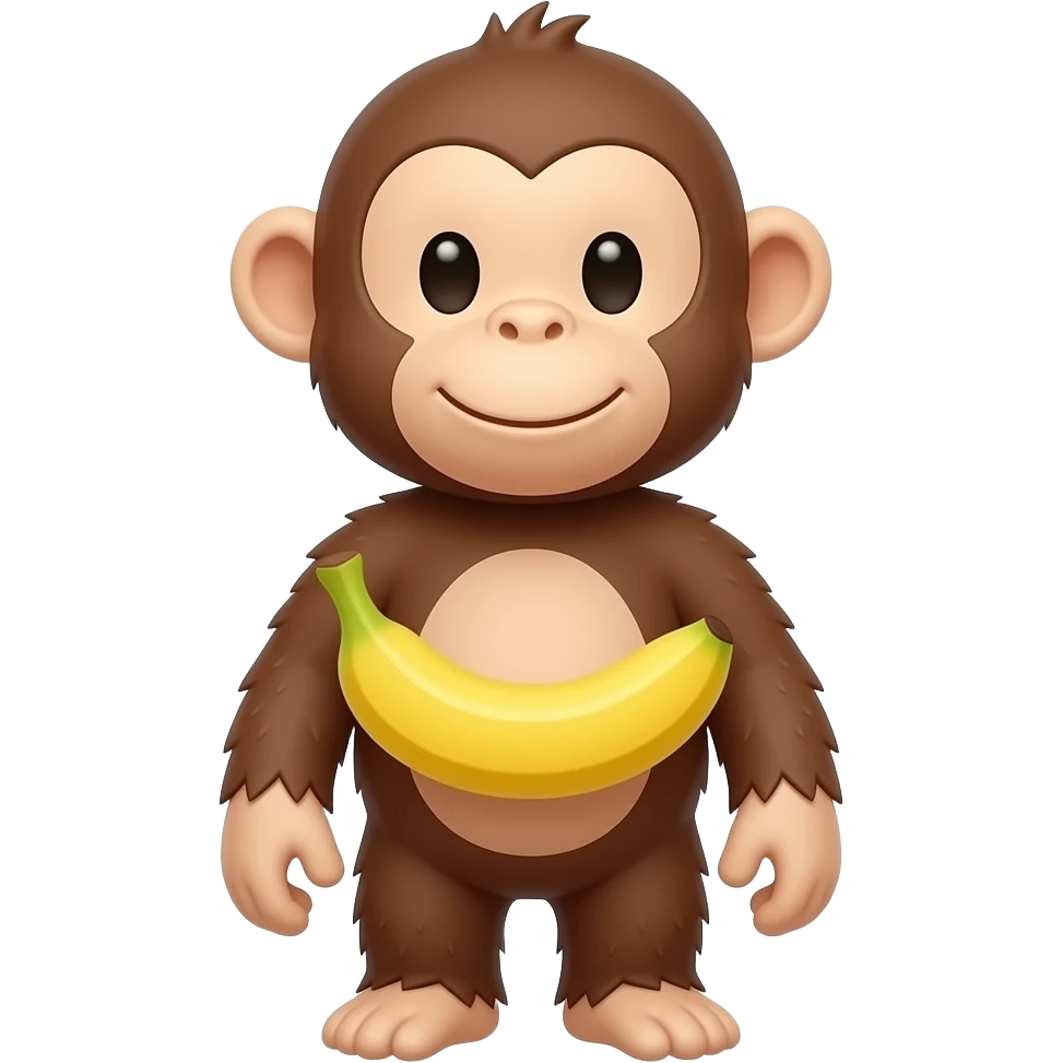 monkey with banana emoji