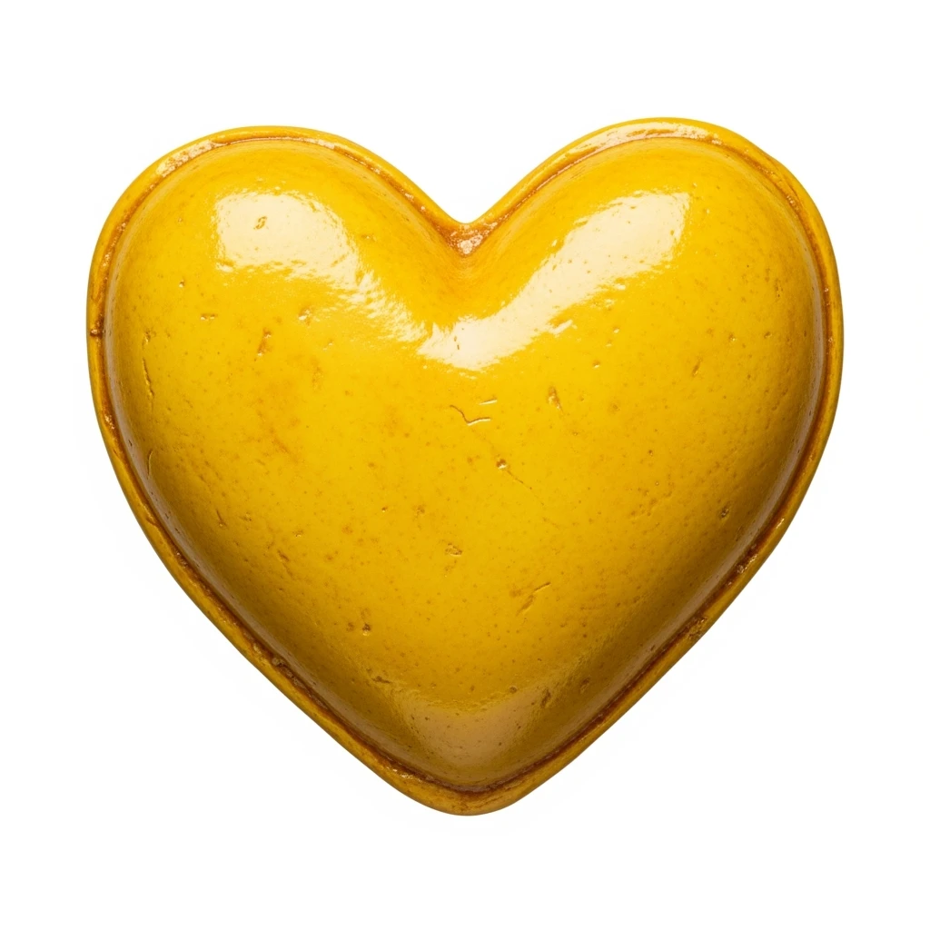 ultra detailed yellow heart emoji
