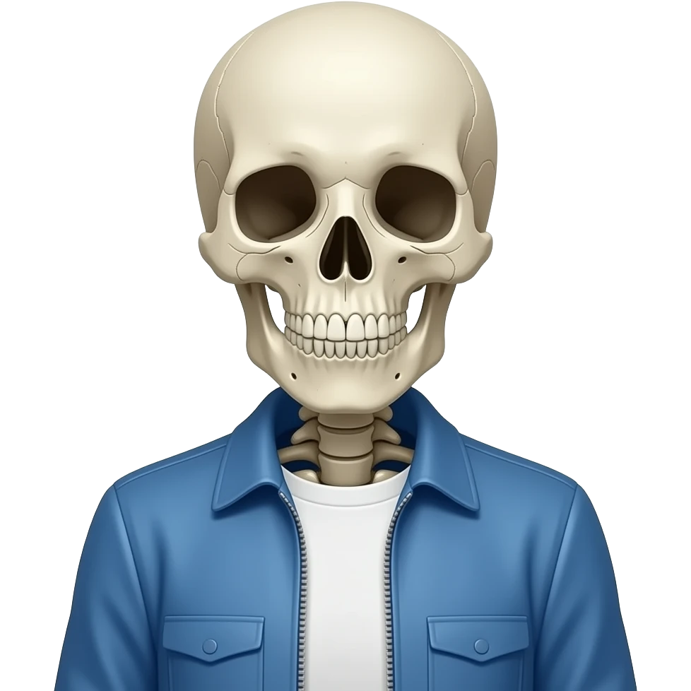 sans the skeleton with blue jacket emoji
