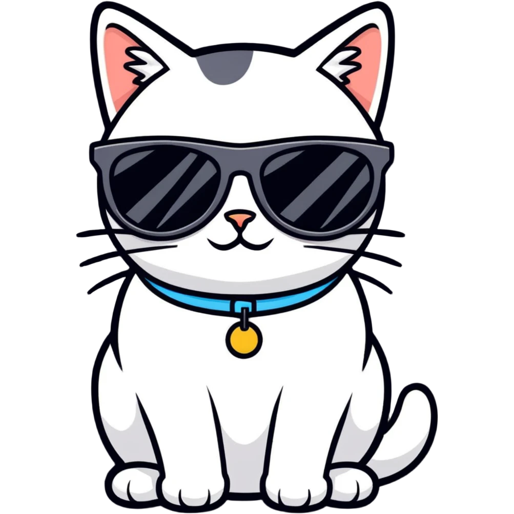 Cat with sunglasses emoji