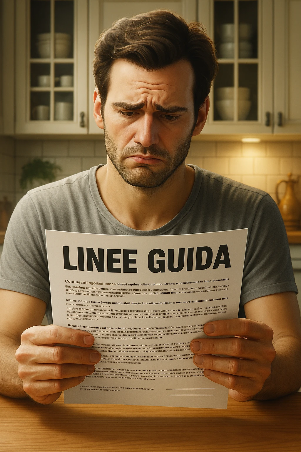 FALLA IDENTICA A QUESTA MA SUL FOGLIO SCRIVI "LINEE GUIDA" IN ITALIANO emoji