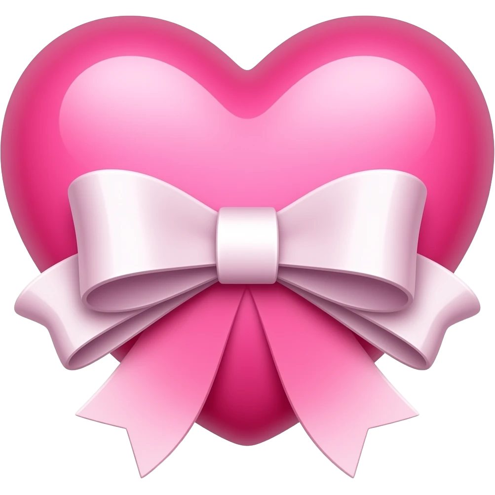 pink heart with a race ribbon bows emoji