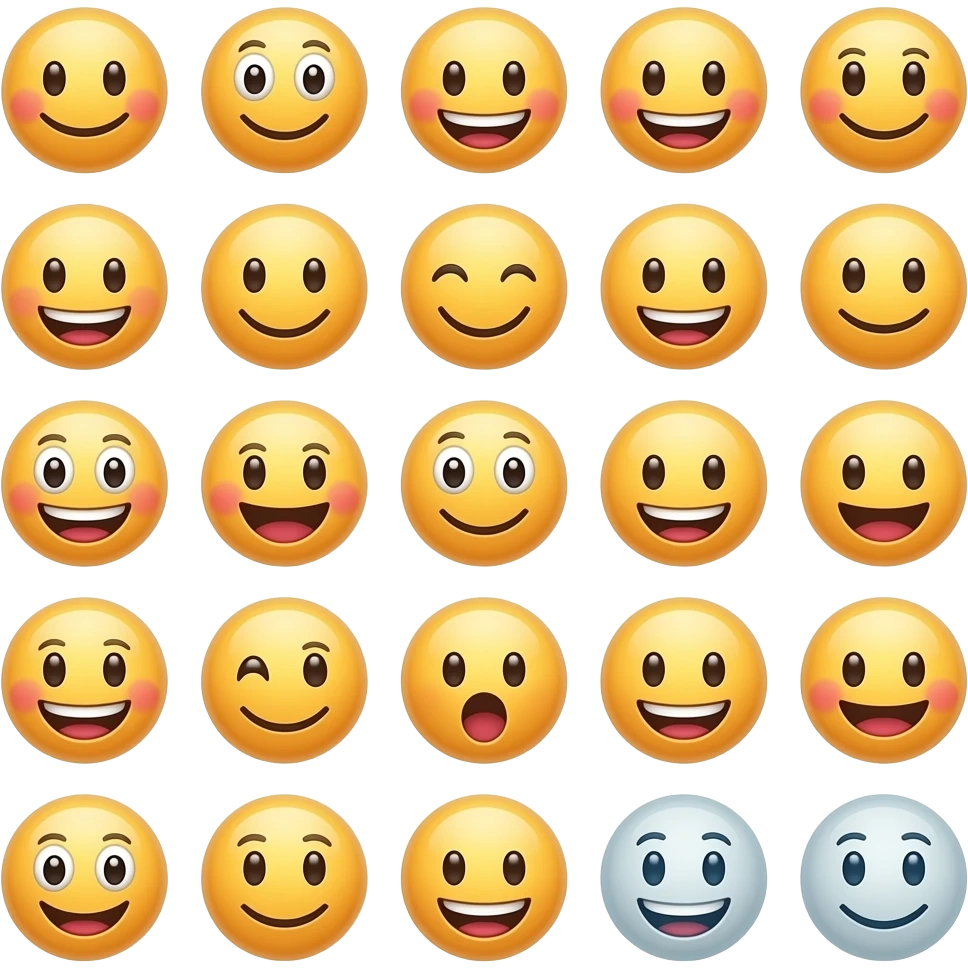 Tạo một emoij 100 khuôn mặt này 😀 emoji