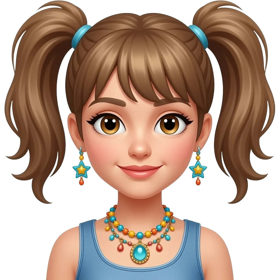 funky accesserioes k girl/woman emoji