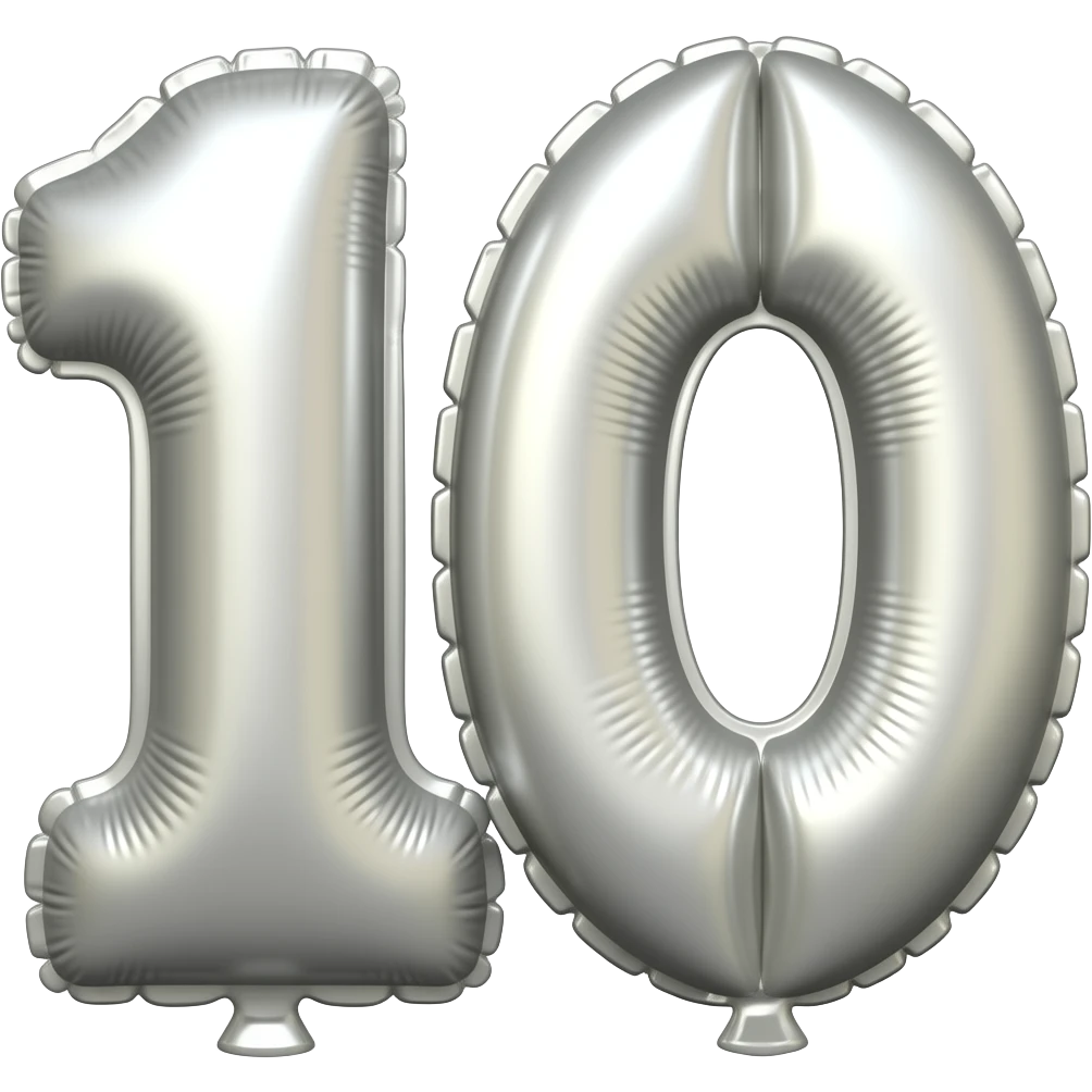 10th birthday balloon emoji