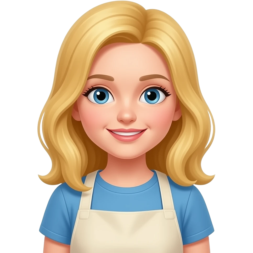 дівчина в фартуху блондинка emoji