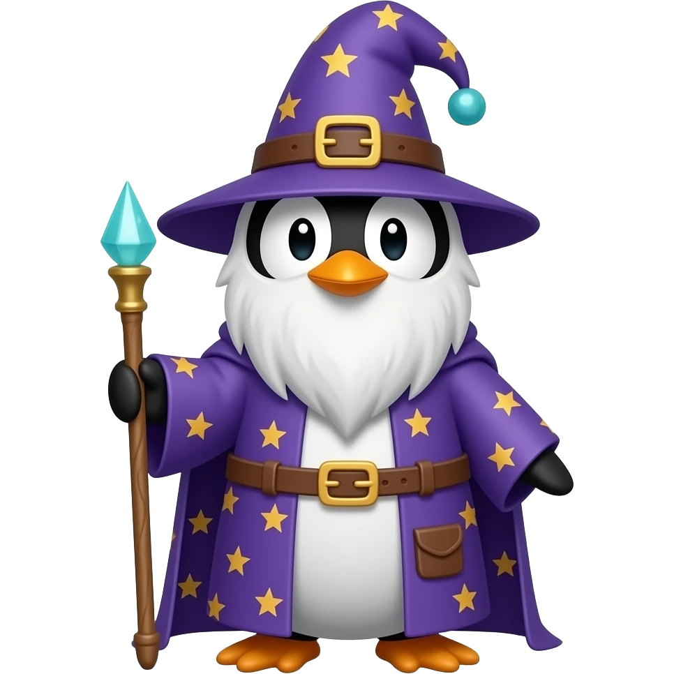Penguin Wizard emoji