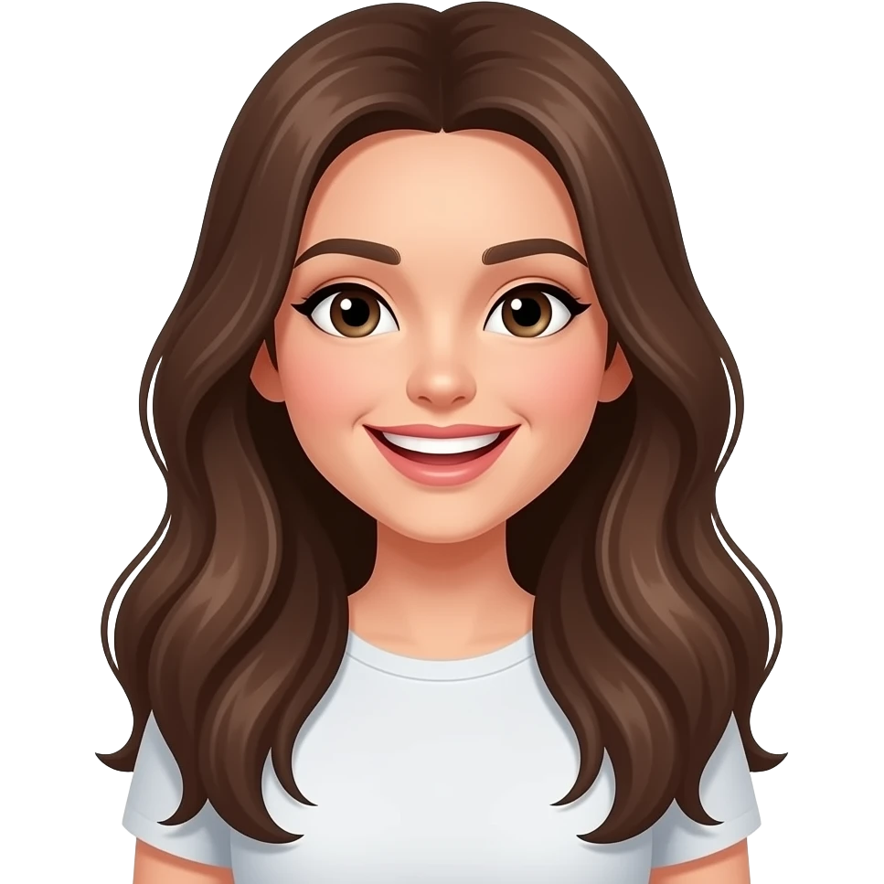 pretty woman happy long hiar emoji