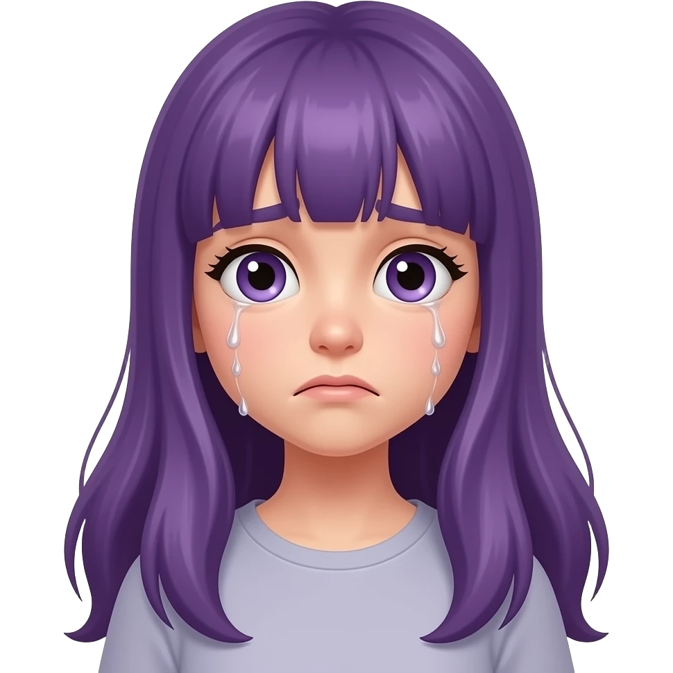 GIRL WITH LONG PURPLE HAIR IS COLD emoji