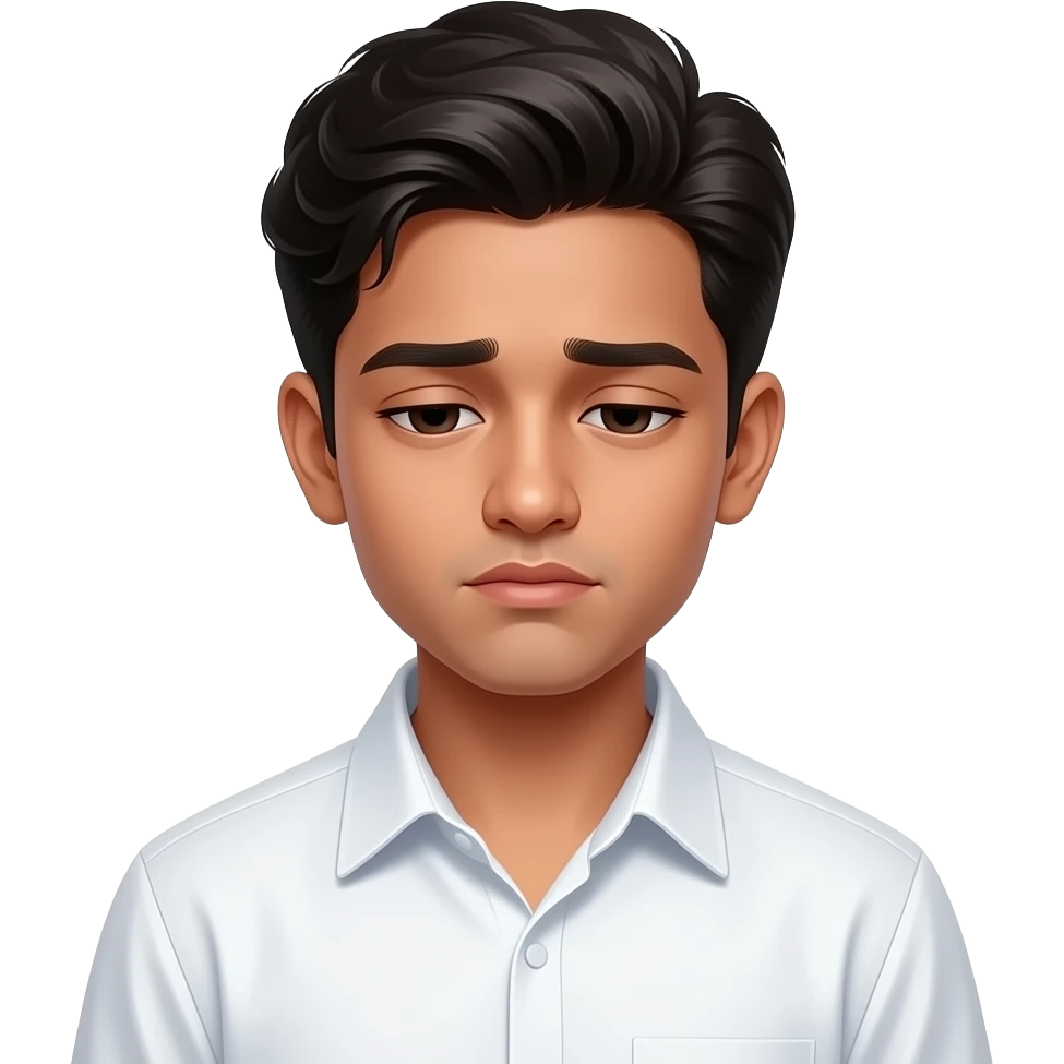 17 years old indian handsome boy Sad because of his love, because he loved her so much but she doesn't have any feelings for him emoji
