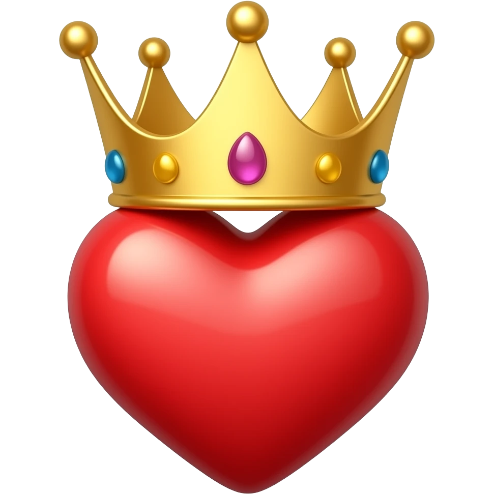 Crea un emoji que fucione estos dos 🩷👑 pero que la corona este arriba puesta en el corazon pero grande de lado a lado emoji