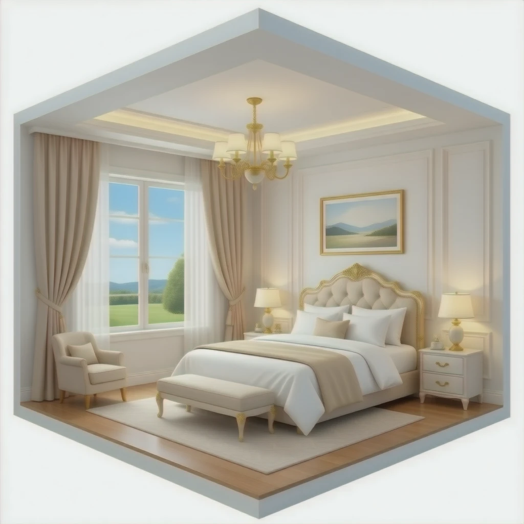 private big room 1 bed luxury, view from corner emoji