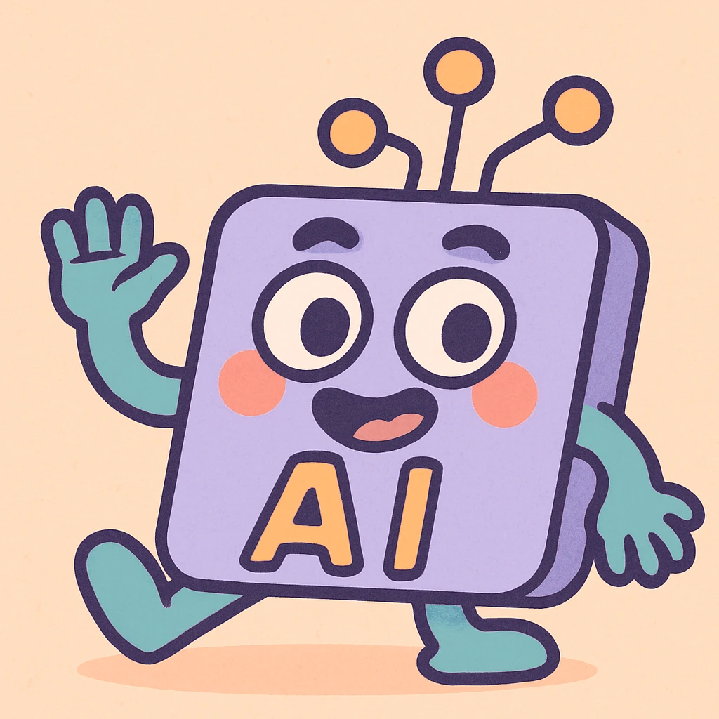 AI icon, soft pastel style emoji