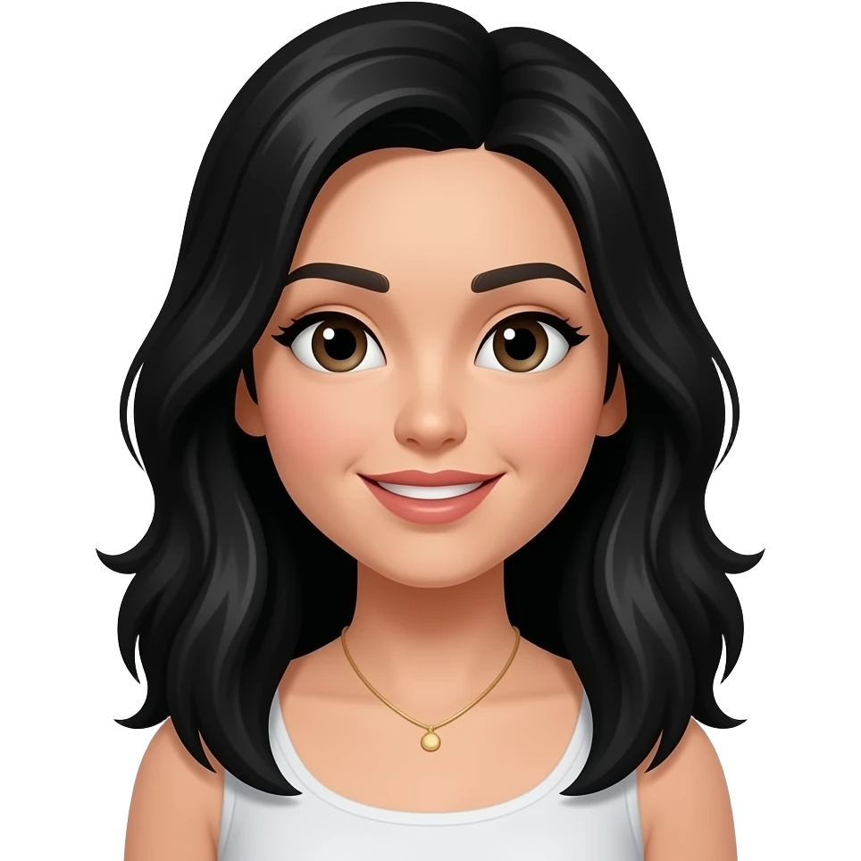 Change to black hair on the women emoji