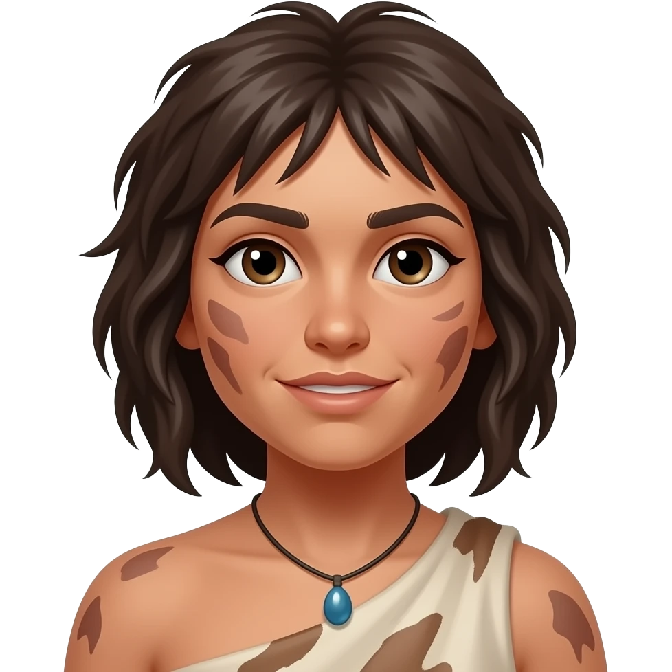 stone age woman with dirty hair emoji