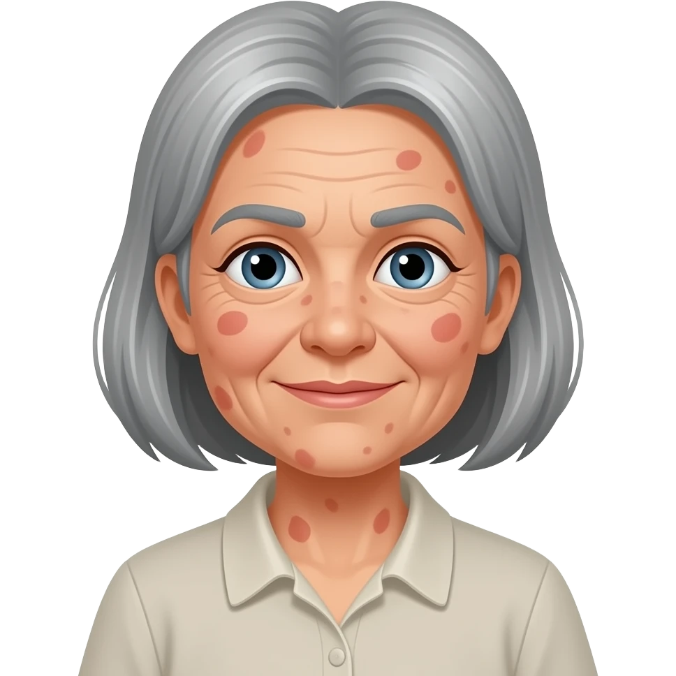 Measles old woman emoji