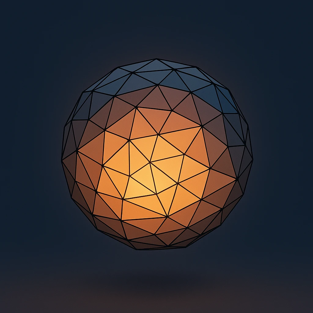 A fancy futuristic glowing orb which follows you floating in the air emoji