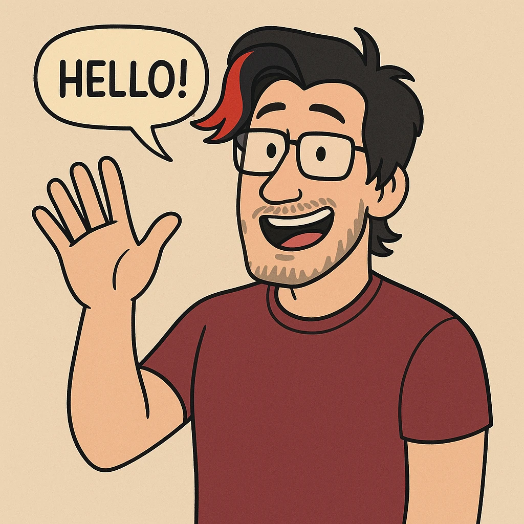 MARKIPLIER a hand and say hello emoji