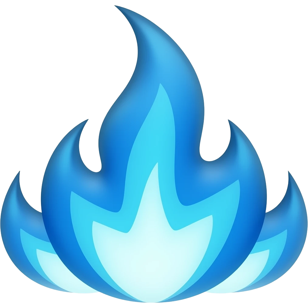 Blue flames emoji