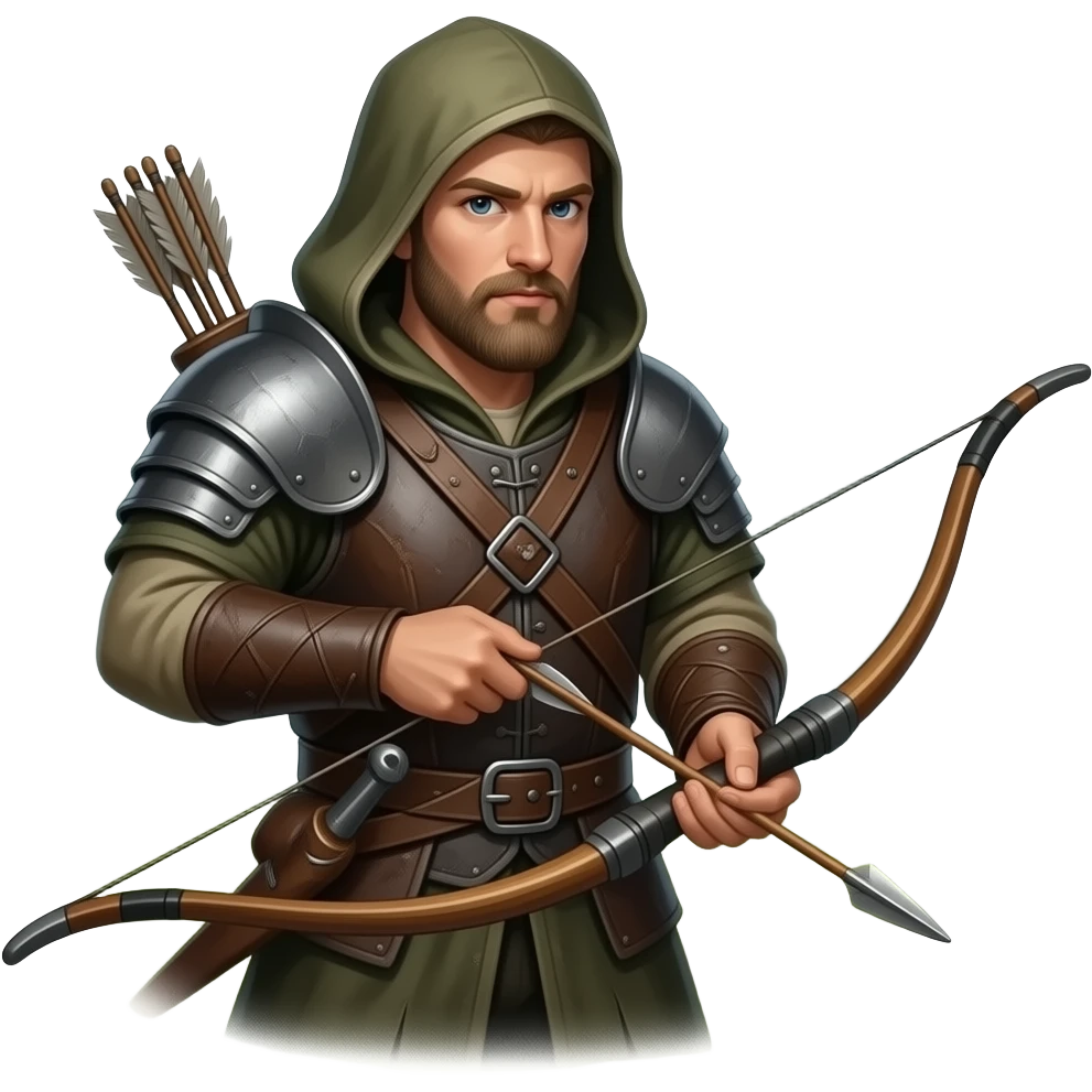 A medieval ranger emoji