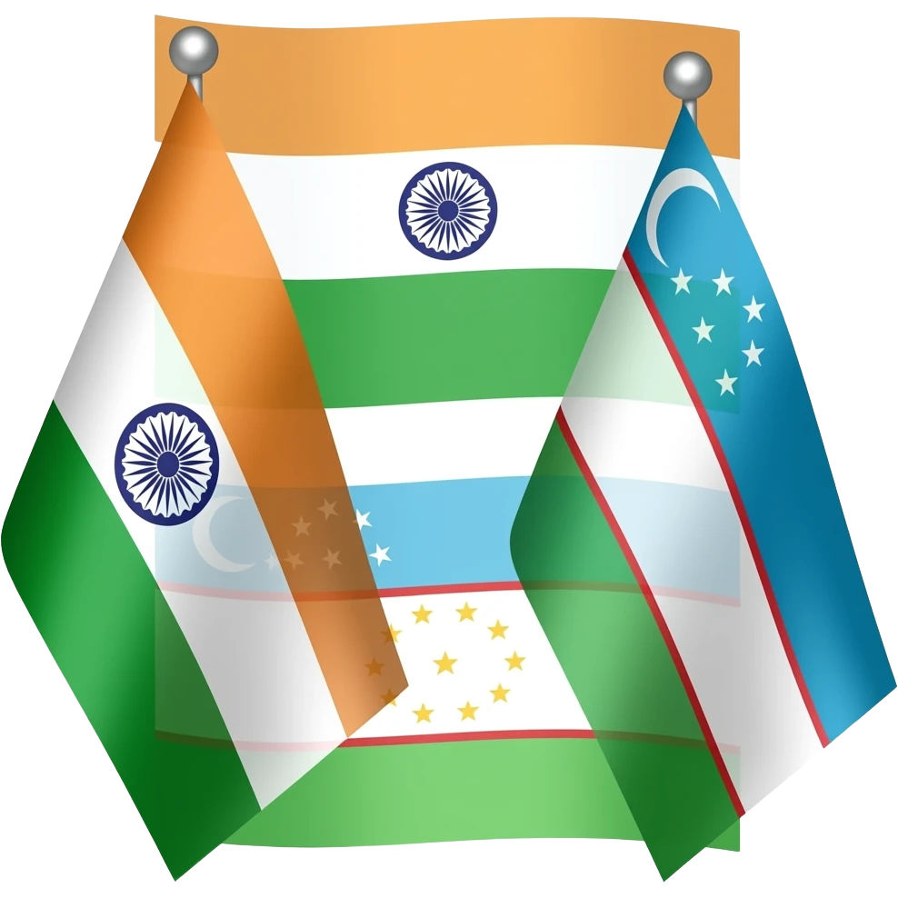 india and uyghuristan flag emoji