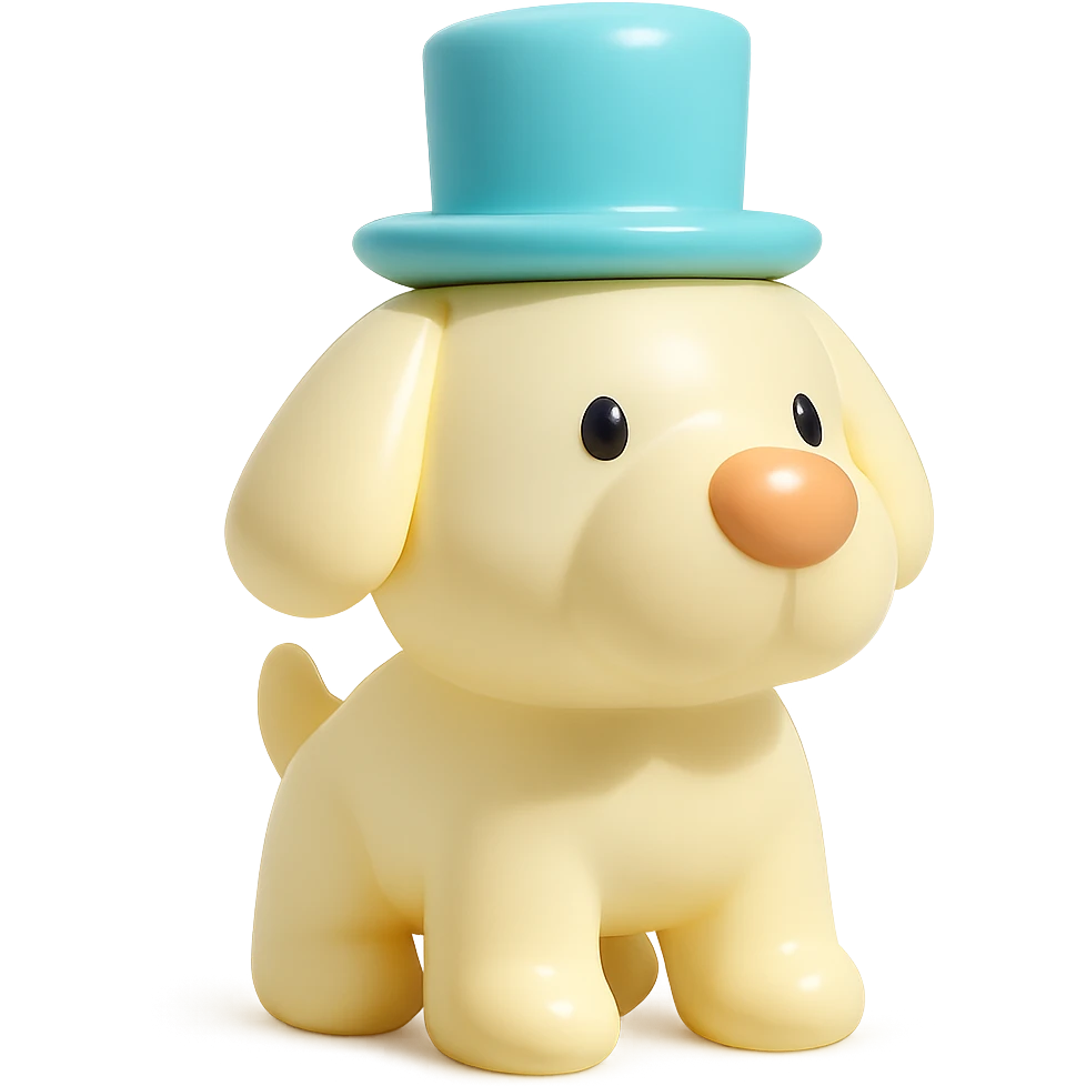 dog with tophat emoji