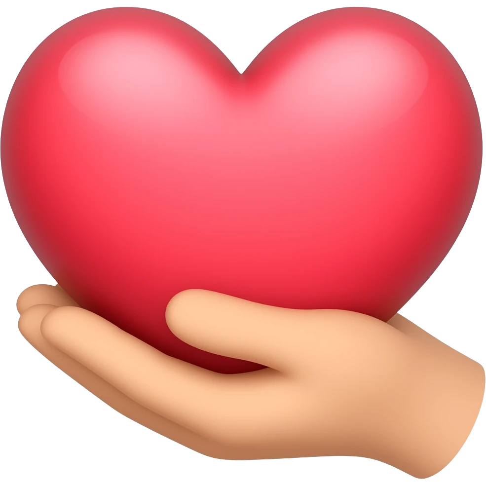 Coração com a mão emoji