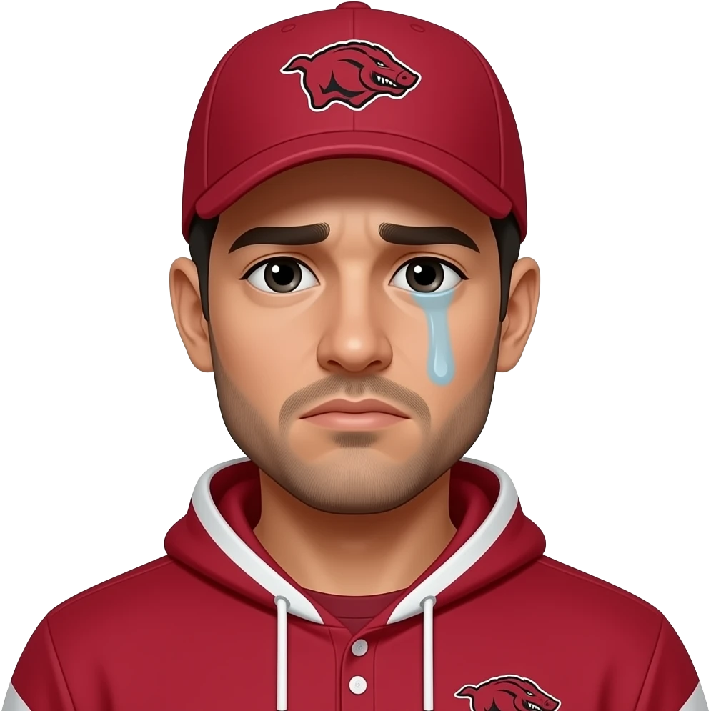Sad razorbacks fan emoji