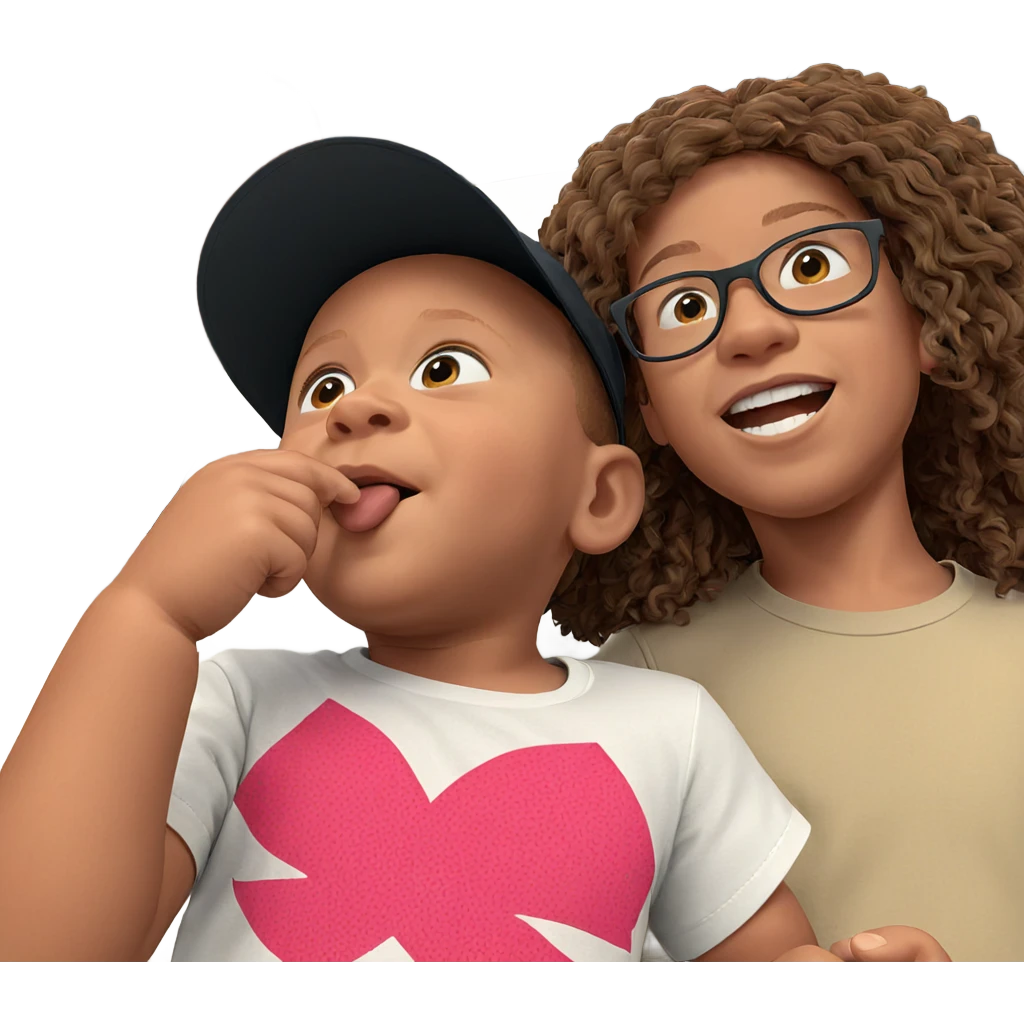 brothers showing off style emoji