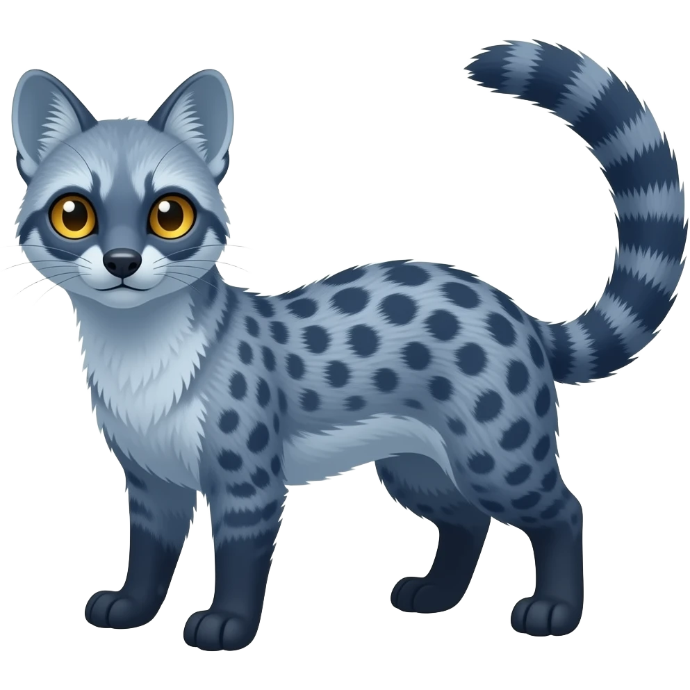 Blue civet-Felid-mustelid-creature emoji
