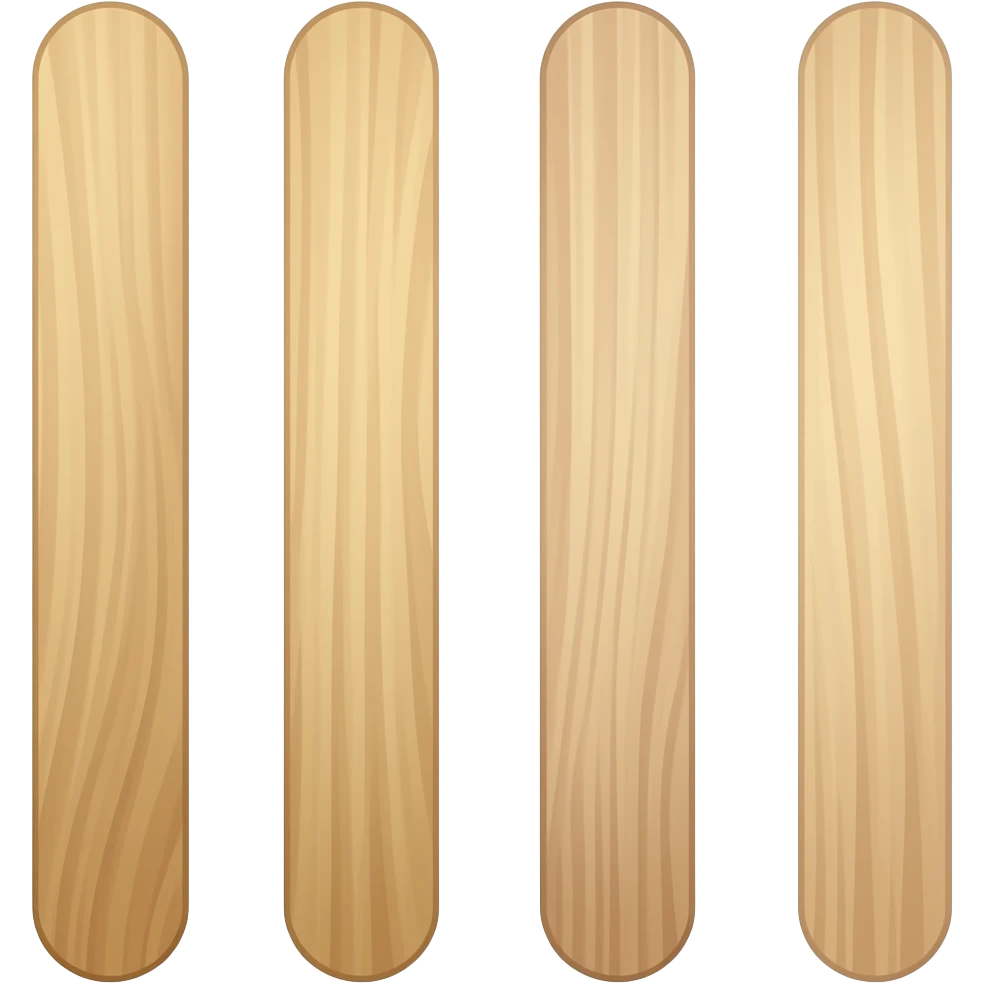 palitos de paleta de madera en filita unos 4 emoji