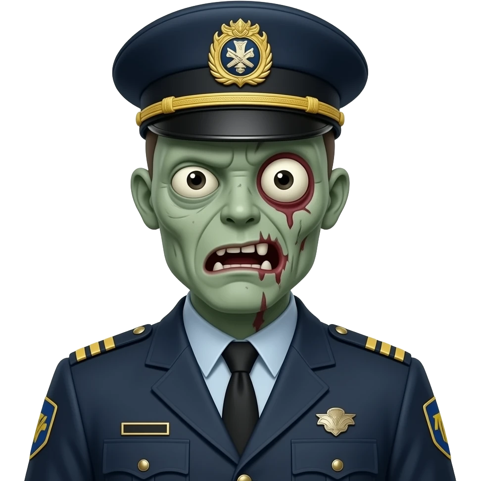 zoombie in ambulance unifrom emoji