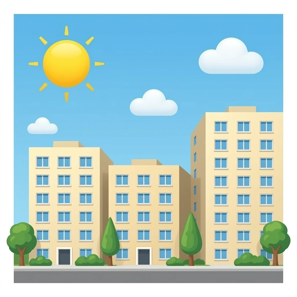block of flats, no background emoji