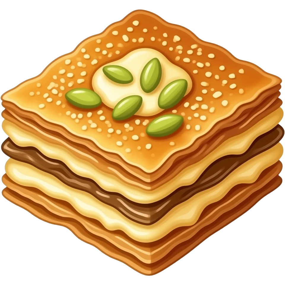 Knafeh emoji with kataifi and cheese pistachio flavour emoji