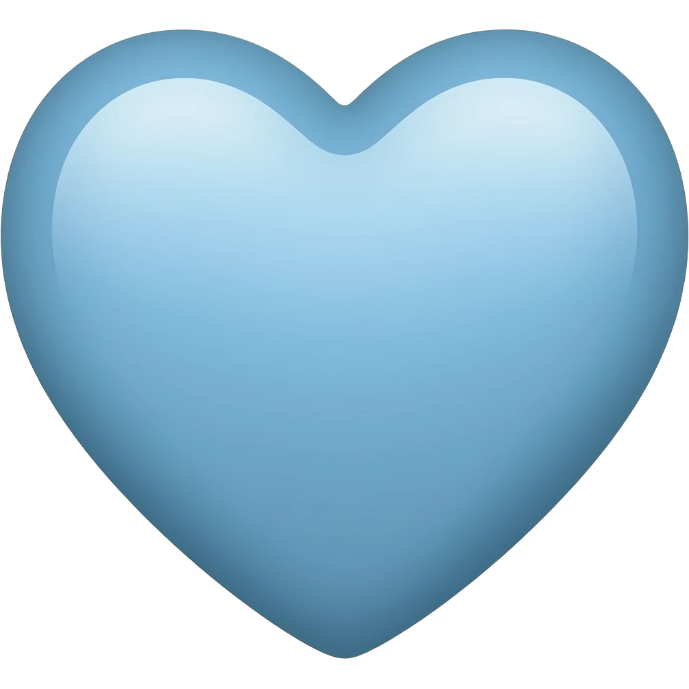 Dusty blue heart emoji