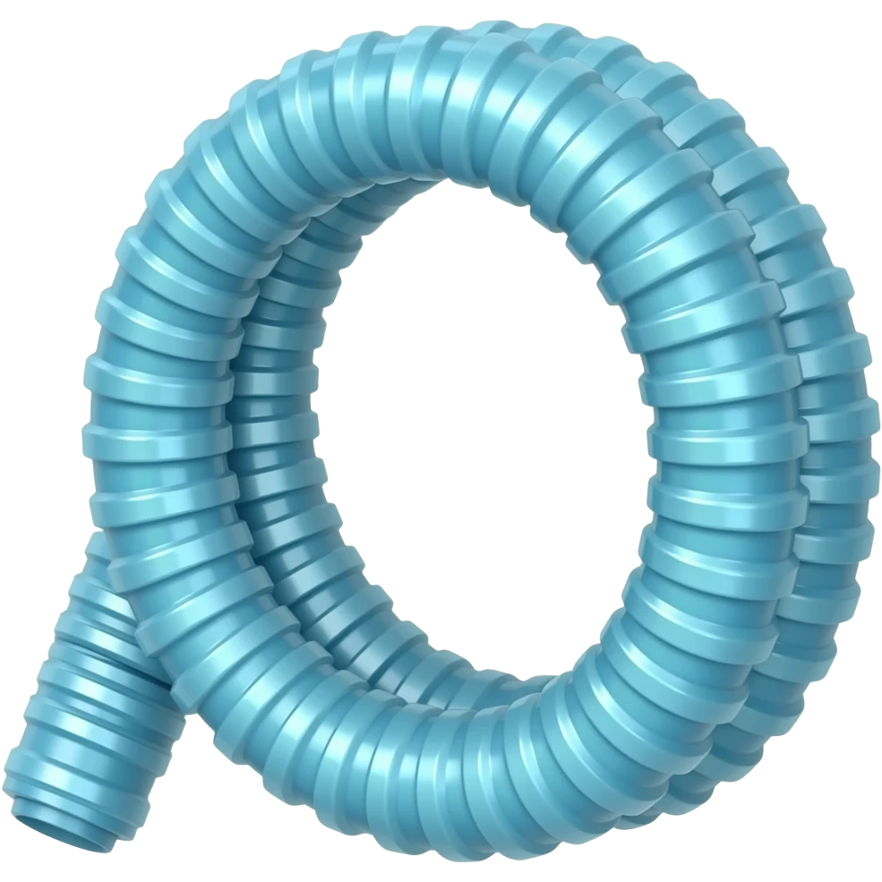 cyan long  flexible hose emoji