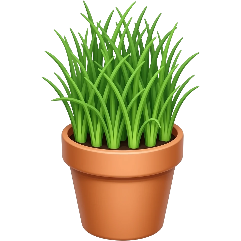 Chives in a pot emoji