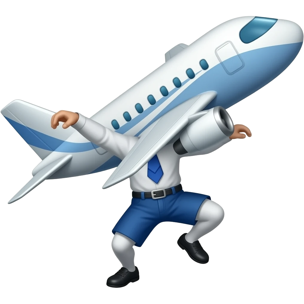 Airplane dancing meme emoji