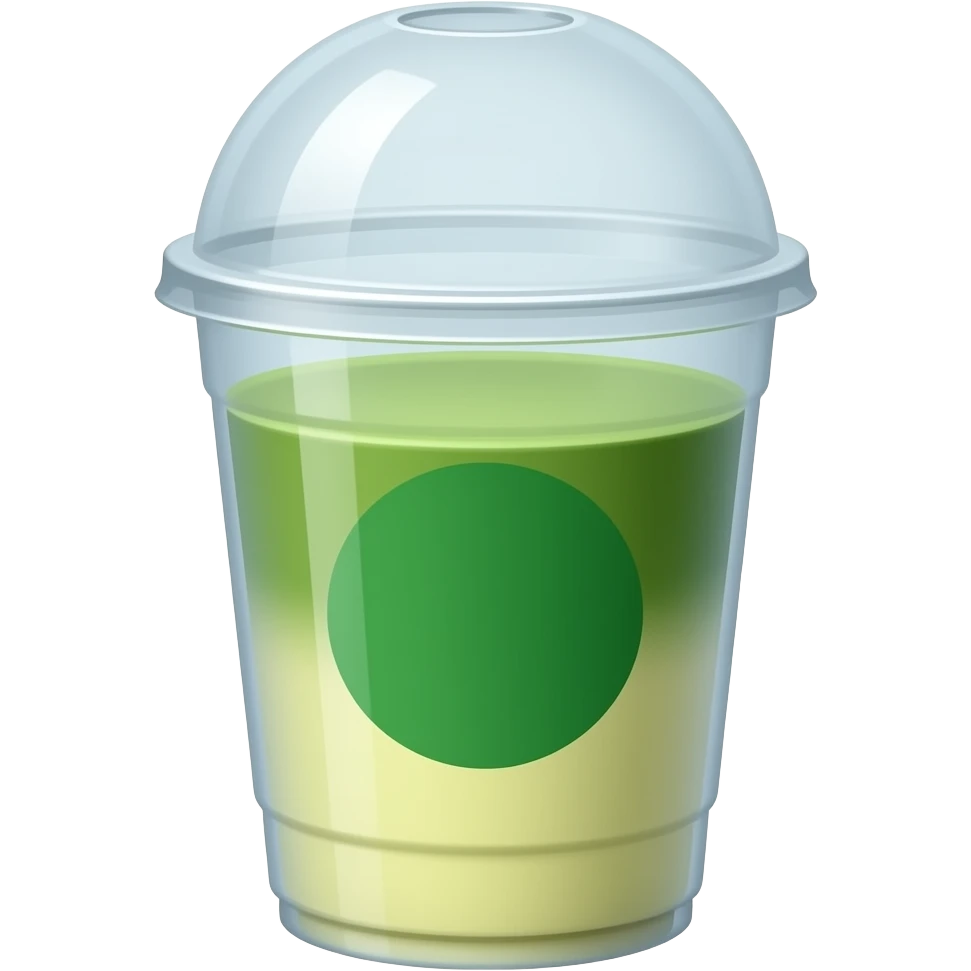 Blue and yellow matcha in a to go cup emoji