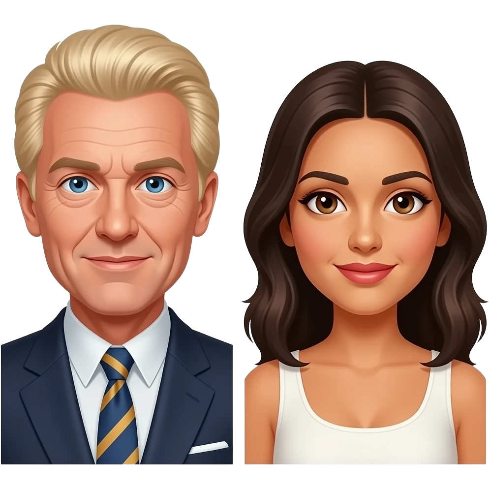 young hugh hefner  with 1 beautiful blonde with blue eyes and 1 latina brunette with brown eyes next to me emoji