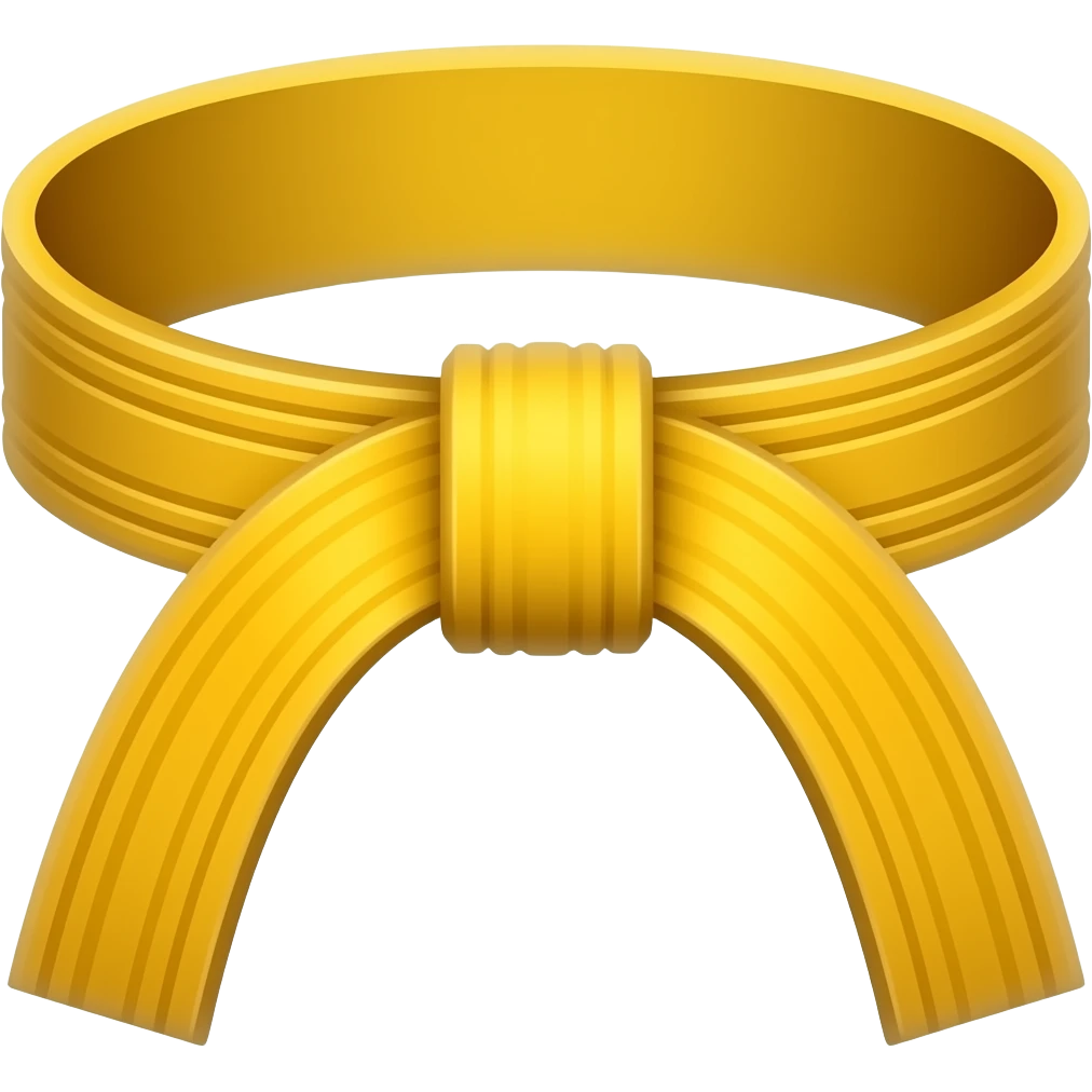 Yellow karate belt emoji