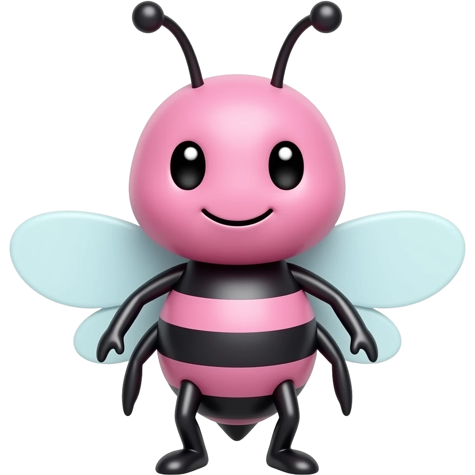 pink cartoon bee emoji