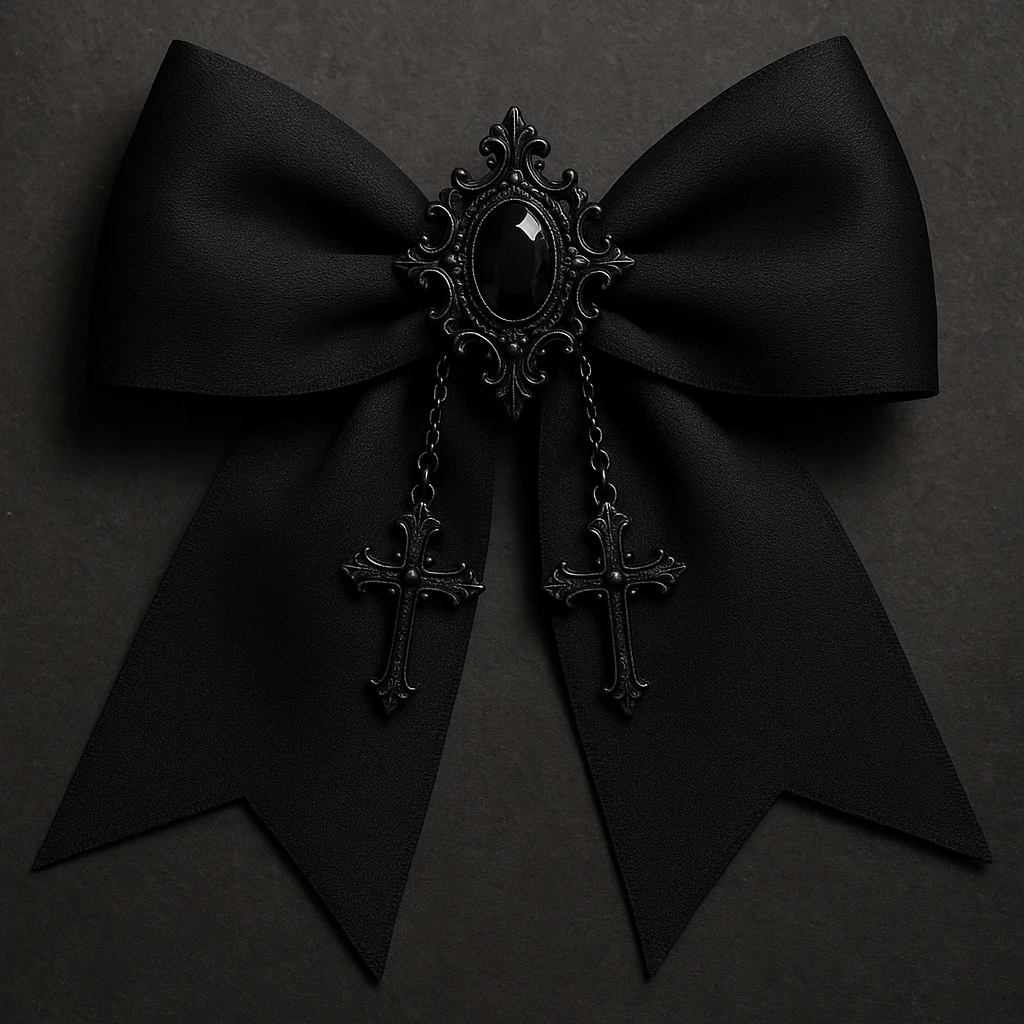 Goth bow emoji